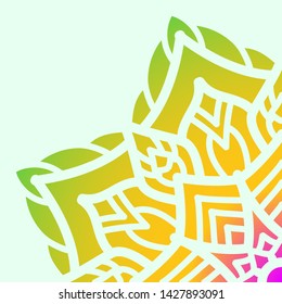 Beautiful Mandala Art Template Rounded Gradient Color Wallpaper Backkground
