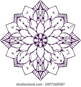 Beautiful mandala art, vector mandala design