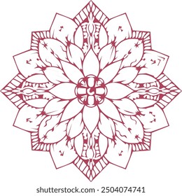 Beautiful mandala art, vector mandala design