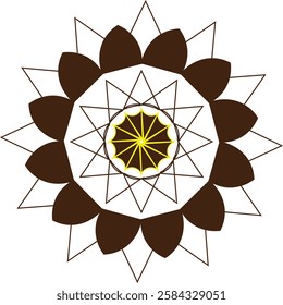 beautiful mandala art vector flower