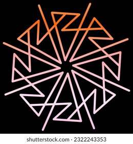 Beautiful mandala artwork with soft color and gradation effect. Lotus flower line art design. Colorful abstract round tribal