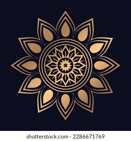 Beautiful mandala background design vector logo icon illustration for print