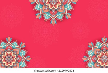 Beautiful mandala background template illustration