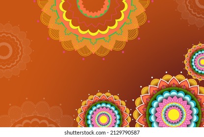 Beautiful mandala background template illustration