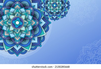 Beautiful mandala background template illustration