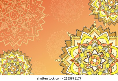 Beautiful mandala background template illustration