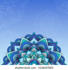Beautiful mandala background template illustration