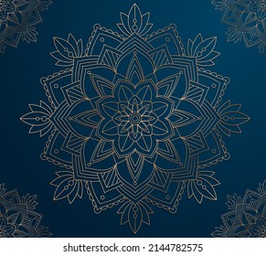 Hermosa ilustración de plantilla de fondo de mandala