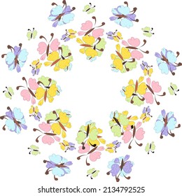 Beautiful mandala of butterfly wallpaper.
