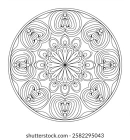 a Beautiful mandala colouring image