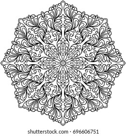 A beautiful mandala for decorating a beauty salon or a yoga studio.