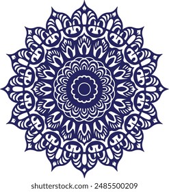 Beautiful mandala decoration in ethnic oriental doodle ornament silhouette vector art illustration