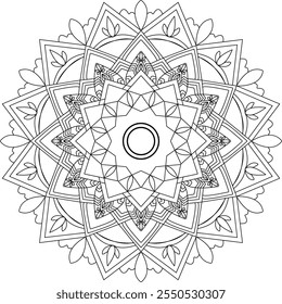 Es un hermoso diseño de mandala.