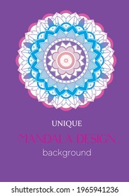 A beautiful mandala design background for use.