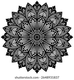 Beautiful mandala design for coloring book. Oriental Mandala vector. Mandala Coloring book line art vector illustration.