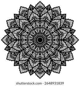 Beautiful mandala design for coloring book. Oriental Mandala vector. Mandala Coloring book line art vector illustration.