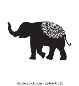 Hermoso diseño de mandala con Elefante.