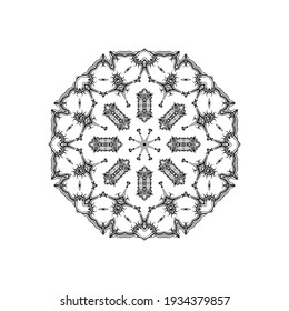 Beautiful mandala design isolated background vector