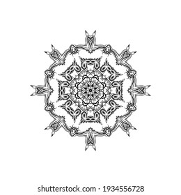 Schönes Mandala-Design einzeln auf Hintergrund