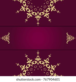 Beautiful mandala design on background. Greeting card. Decorative card. Template for your design. Vector illustration