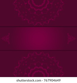 Beautiful mandala design on background. Greeting card. Decorative card. Template for your design. Vector illustration