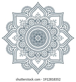 The beautiful mandala design vector