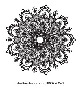 Beautiful mandala design vector graphic art. Mandalas are spiritual connectors and mostly used in the context of meditation, chakra healing, focus, mental peace, spiritual health, stability and, yoga.