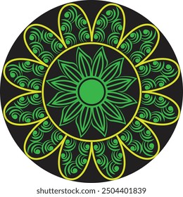 Beautiful mandala desing flower design indian vector icon