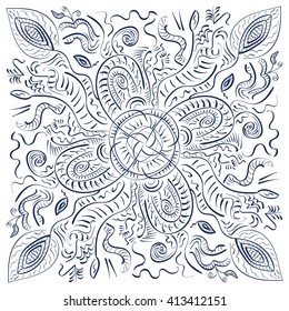 Beautiful mandala. Ethnic style. Vector abstract illustration