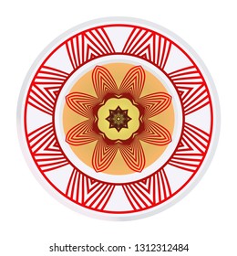 Beautiful Mandala. Floral Round Ornament. Vector Illustration. For Modern Interiors Design, Wallpaper, Textile Industry.