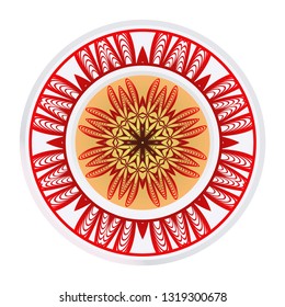 Beautiful Mandala. Floral Round Ornament. Vector Illustration. For Modern Interiors Design, Wallpaper, Textile Industry.