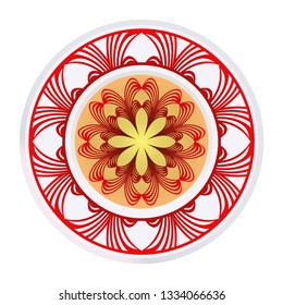 Beautiful Mandala. Floral Round Ornament. Vector Illustration. For Modern Interiors Design, Wallpaper, Textile Industry.