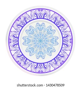 Beautiful Mandala. Floral Round Ornament. Vector Illustration. For Modern Interiors Design, Wallpaper, Textile Industry.