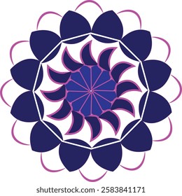 beautiful mandala flower art vector