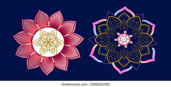 Beautiful mandala ornament design with geometric circle element made in vector
Realistic Luxury mandala background beautiful mandala design illustration