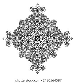 Hermosa página para colorear de contorno de Mandala, diseño kdp, interior del libro kdp, página para colorear para adultos,
diseño de mandala, Vector libre, diseño ornamental mandala, diseño de libro para colorear gratis