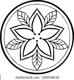 Beautiful mandala pattern. Creative ornament. Repeating art for background. Can be used as a coloring book for children and adults to enjoy their hobby. Also can be used as a tattoo design.