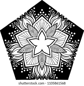 Beautiful mandala pattern. Creative ornament. Repeating art for background. Can be used as a coloring book for children and adults to enjoy their hobby. Also can be used as a tattoo design.
