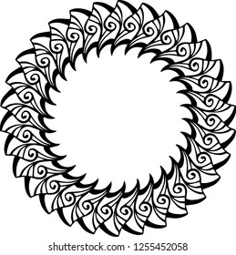 Beautiful mandala pattern. Creative ornament. Repeating art for background. Can be used as a coloring book for children and adults to enjoy their hobby. Also can be used as a tattoo design.