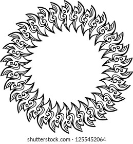 Beautiful mandala pattern. Creative ornament. Repeating art for background. Can be used as a coloring book for children and adults to enjoy their hobby. Also can be used as a tattoo design.