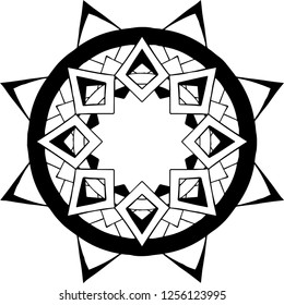 Beautiful mandala pattern. Creative ornament. Repeating art for background. Can be used as a coloring book for children and adults to enjoy their hobby. Also can be used as a tattoo design.