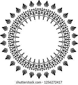 Beautiful mandala pattern. Creative ornament. Repeating art for background. Can be used as a coloring book for children and adults to enjoy their hobby. Also can be used as a tattoo design.
