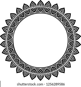 Beautiful mandala pattern. Creative ornament. Repeating art for background. Can be used as a coloring book for children and adults to enjoy their hobby. Also can be used as a tattoo design.