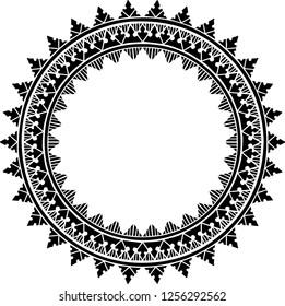 Beautiful mandala pattern. Creative ornament. Repeating art for background. Can be used as a coloring book for children and adults to enjoy their hobby. Also can be used as a tattoo design.