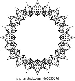 Beautiful mandala pattern. Creative ornament. Repeating art for background. Can be used as a decoration for artworks. Also can be used as a tattoo design.
