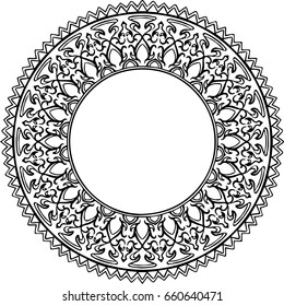Beautiful mandala pattern. Creative ornament. Repeating art for background. Can be used as a decoration for artworks. Also can be used as a tattoo design.
