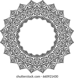 Beautiful mandala pattern. Creative ornament. Repeating art for background. Can be used as a decoration for some art works. Also can be used as a tattoo design.