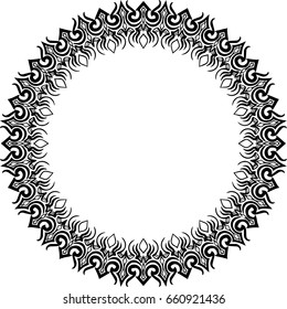 Beautiful mandala pattern. Creative ornament. Repeating art for background. Can be used as a decoration for some art works. Also can be used as a tattoo design.