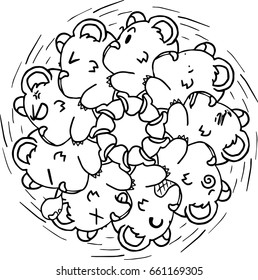 Beautiful mandala pattern. Creative ornament. Repeating art for background. Can be used as a coloring book for children and adults to enjoy their hobby. Also can be used as a tattoo design.