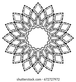 Beautiful mandala pattern. Creative ornament. Repeating art for background. Can be used as a coloring book for children and adults to enjoy their hobby. Also can be used as a tattoo design.
